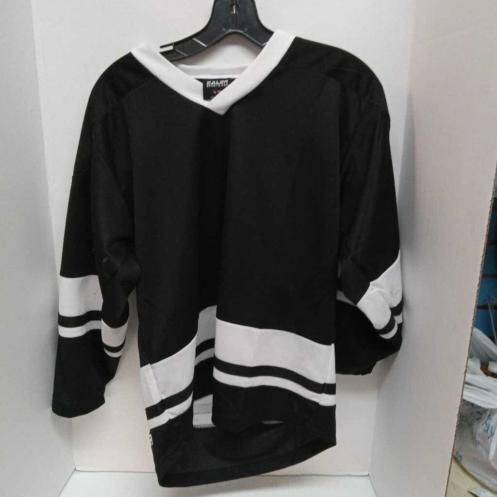 Ealer Sports Hockey Jersey Black/White Size Youth L/XL