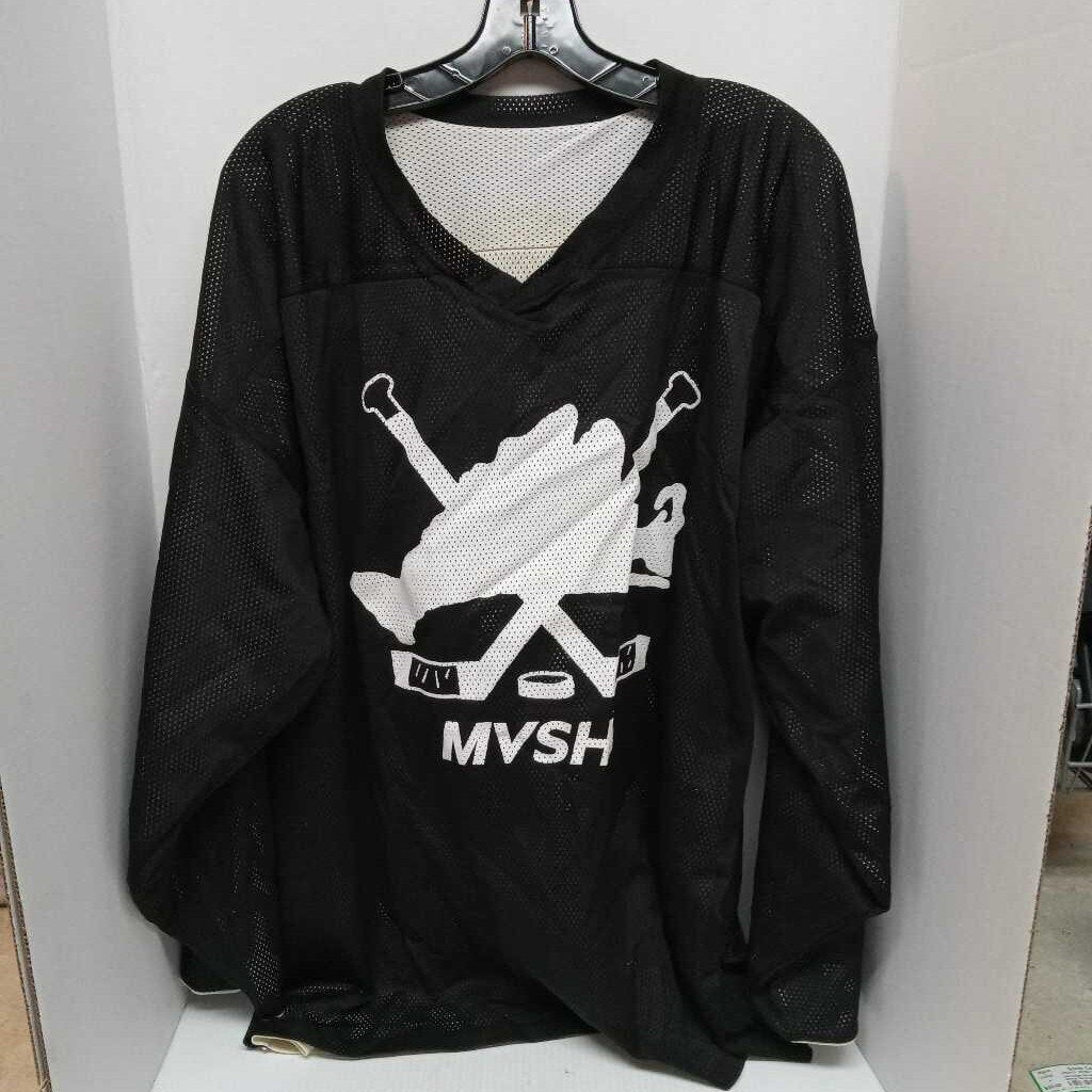 Unbranded MVSHL Hockey Jersey Reversable Black/White Size Senior XL