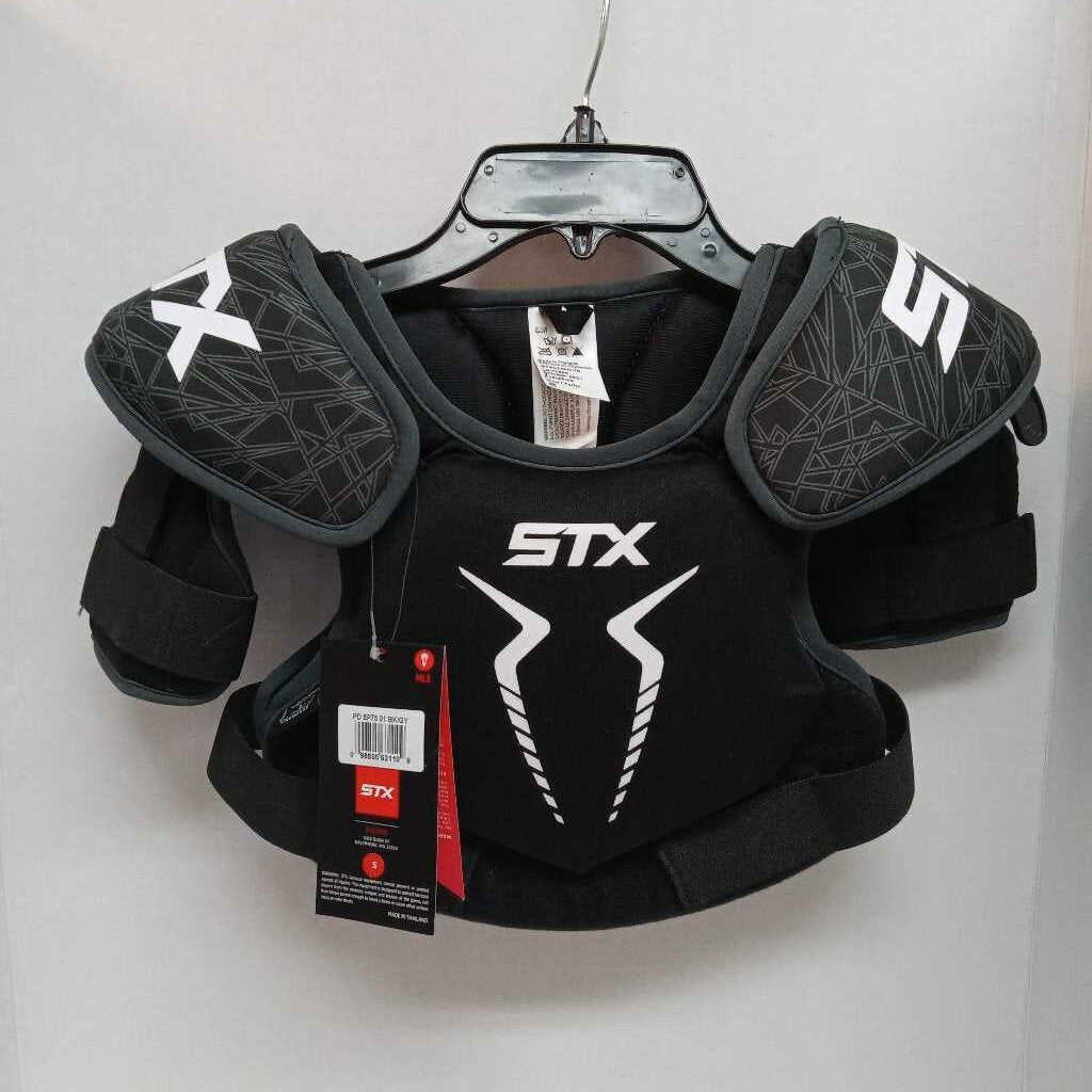 STX Stallion 75 Lacrosse Shoulder Pads Black/Grey Size Youth Small