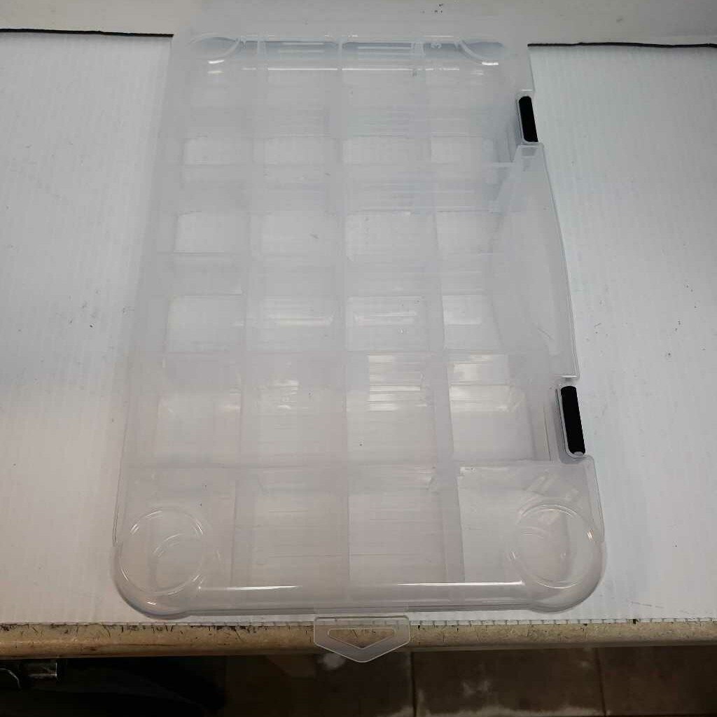 Unbranded Clear Plastic Tackle Stowaway 13.5"x 8.5"x 2"