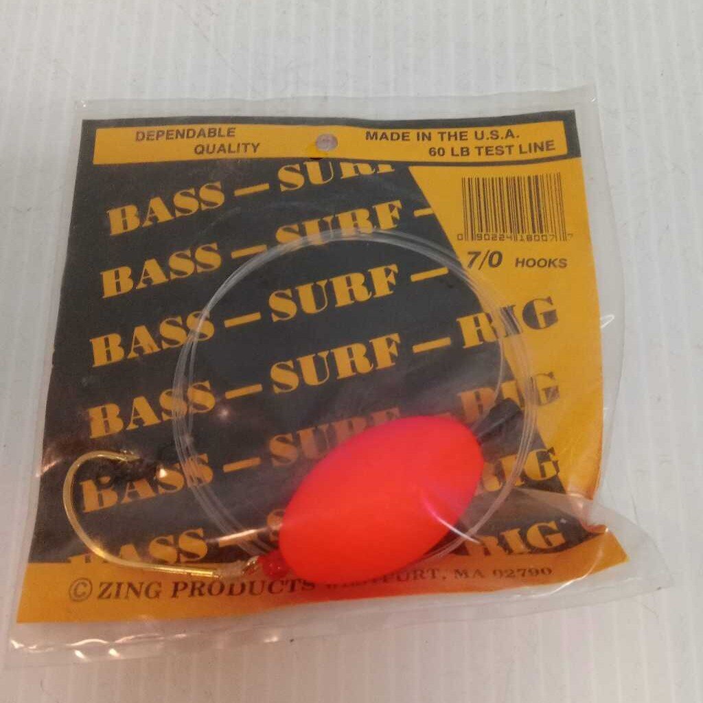 Zing Bass Surf Rig With Float 60/b Test 7/0 Hook