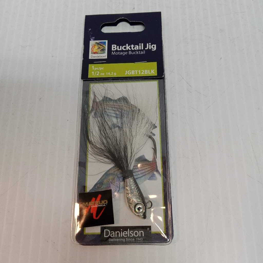 Danielson Motage Bucktail Jig Black 1/2oz