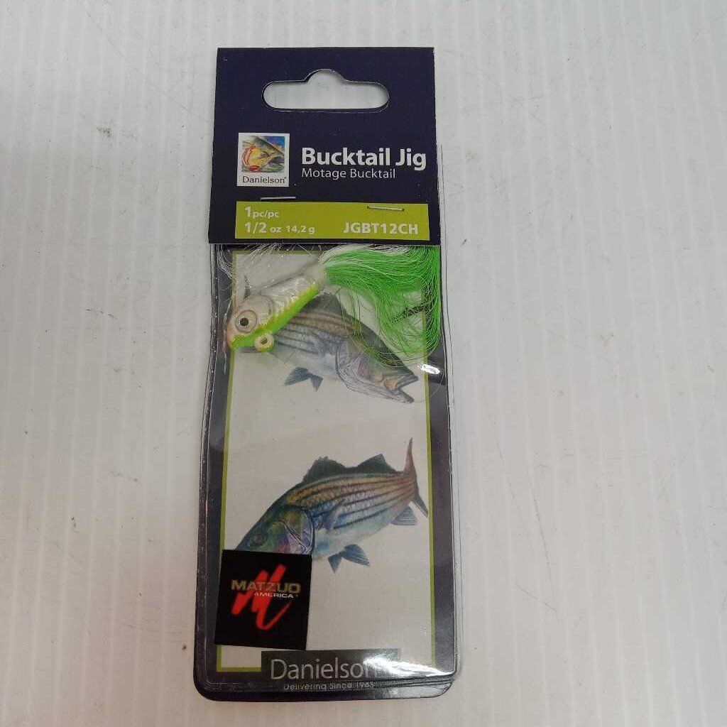 Danielson Motage Bucktail Jig Chartreuse Size 1/2 oz