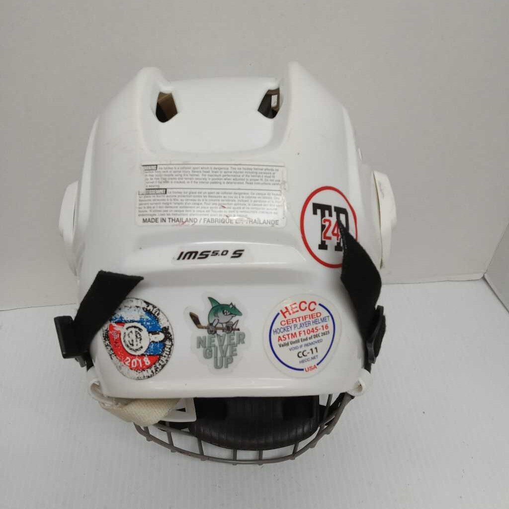 Bauer IMS 5.0 Hockey Helmet White Size Adult Small (Expired)