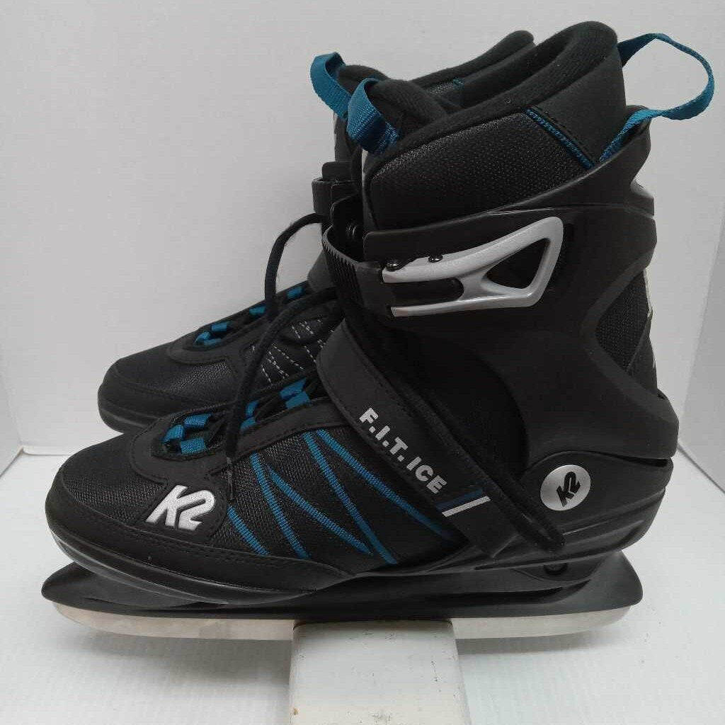 K2 F.I.T. Ice Recreational Skates Black/Blue Size 9
