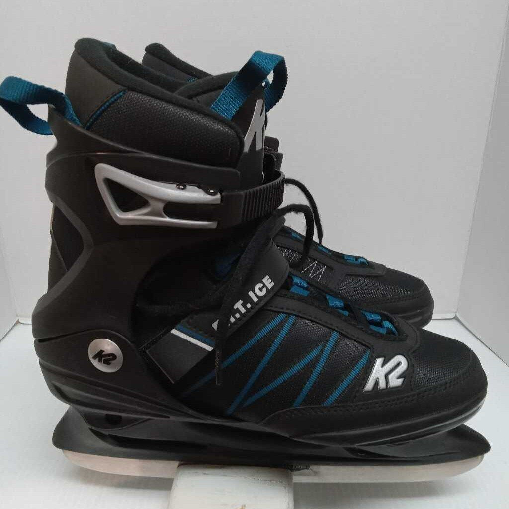 K2 F.I.T. Ice Recreational Skates Black/Blue Size 9