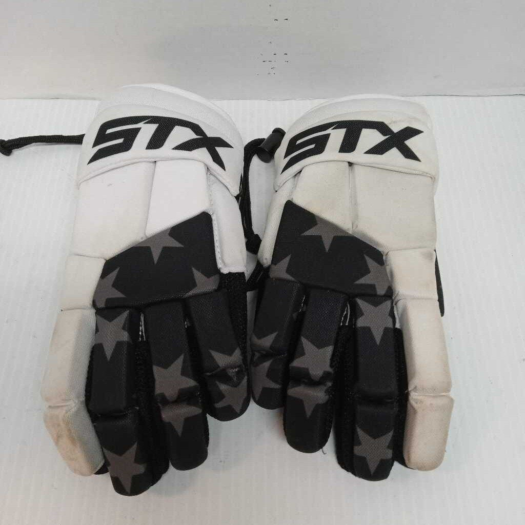 STX Stallion 75 Lacrosse Gloves White/Black Size Senior Small