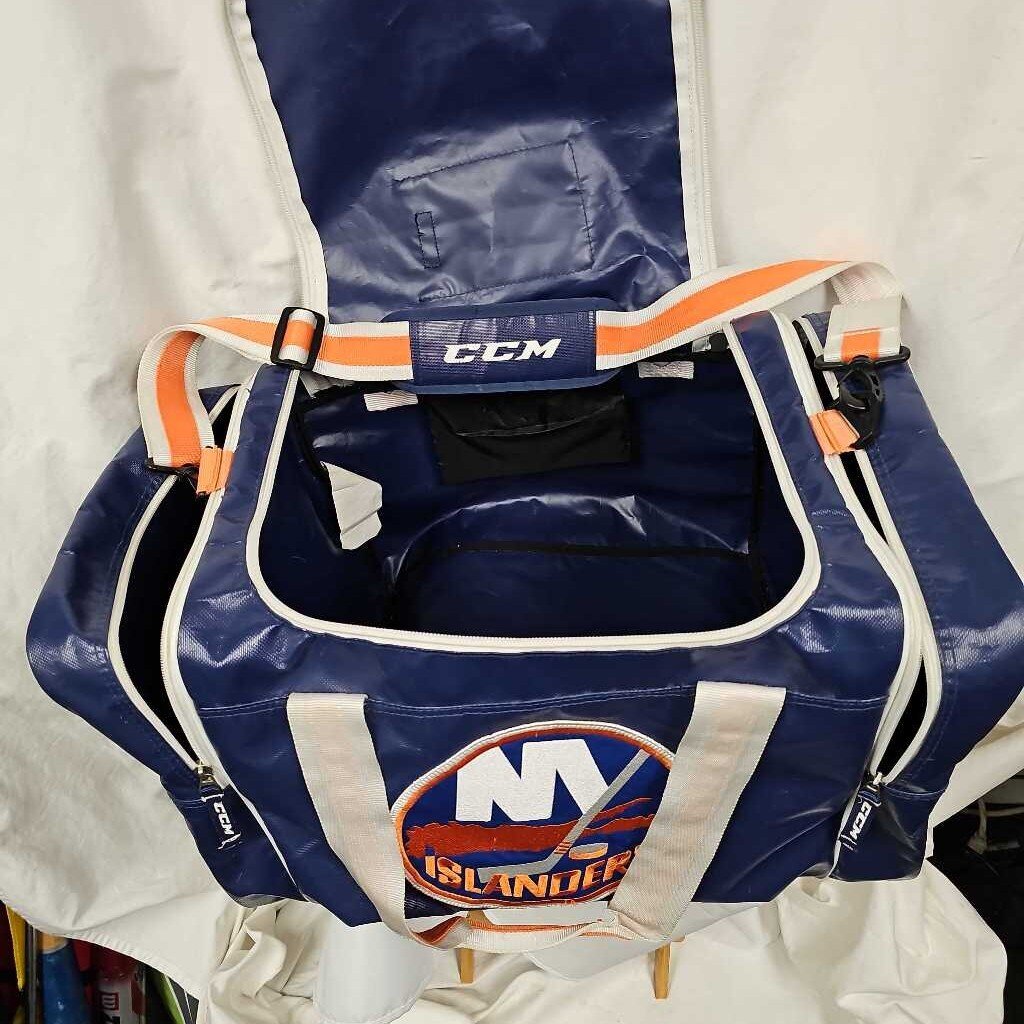 CCM Team Carry Junior Hockey Bag - Islanders Logo | 24" x 14" x 14" | Navy/Orange