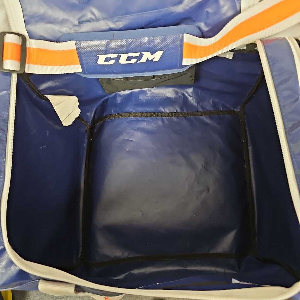 CCM Team Carry Junior Hockey Bag - Islanders Logo | 24" x 14" x 14" | Navy/Orange