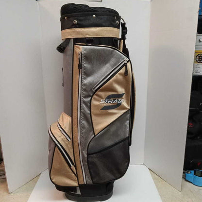 Strata Golf Cart Bag Brown/Silver Size Senior