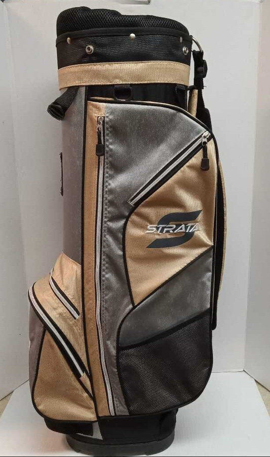 Strata Golf Cart Bag Brown/Silver Size Senior