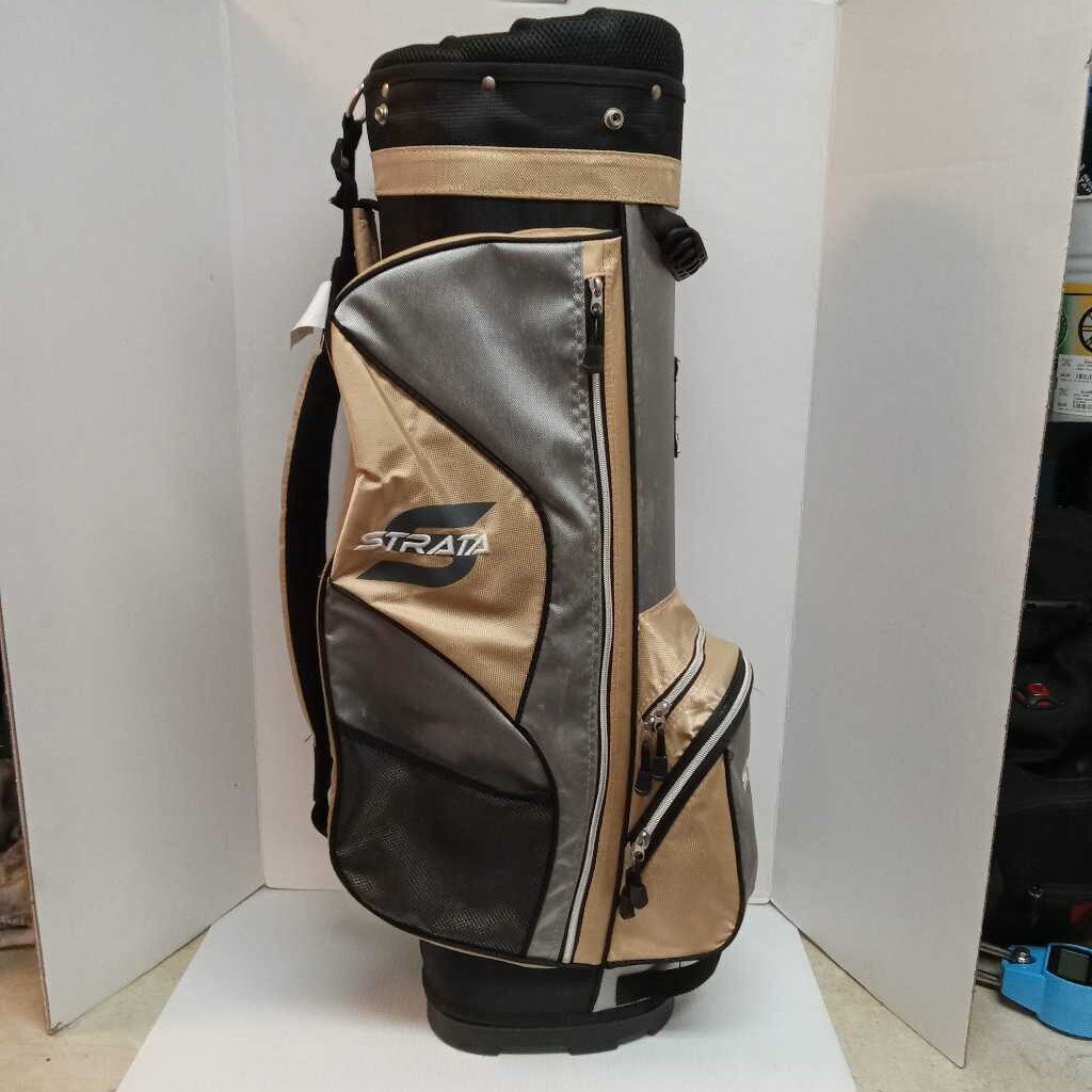 Strata Golf Cart Bag Brown/Silver Size Senior