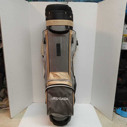 Strata Golf Cart Bag Brown/Silver Size Senior