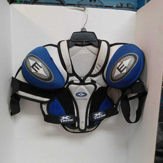 Easton X-Treme Hockey Shoulder Pads White/Blue Size Junior Large