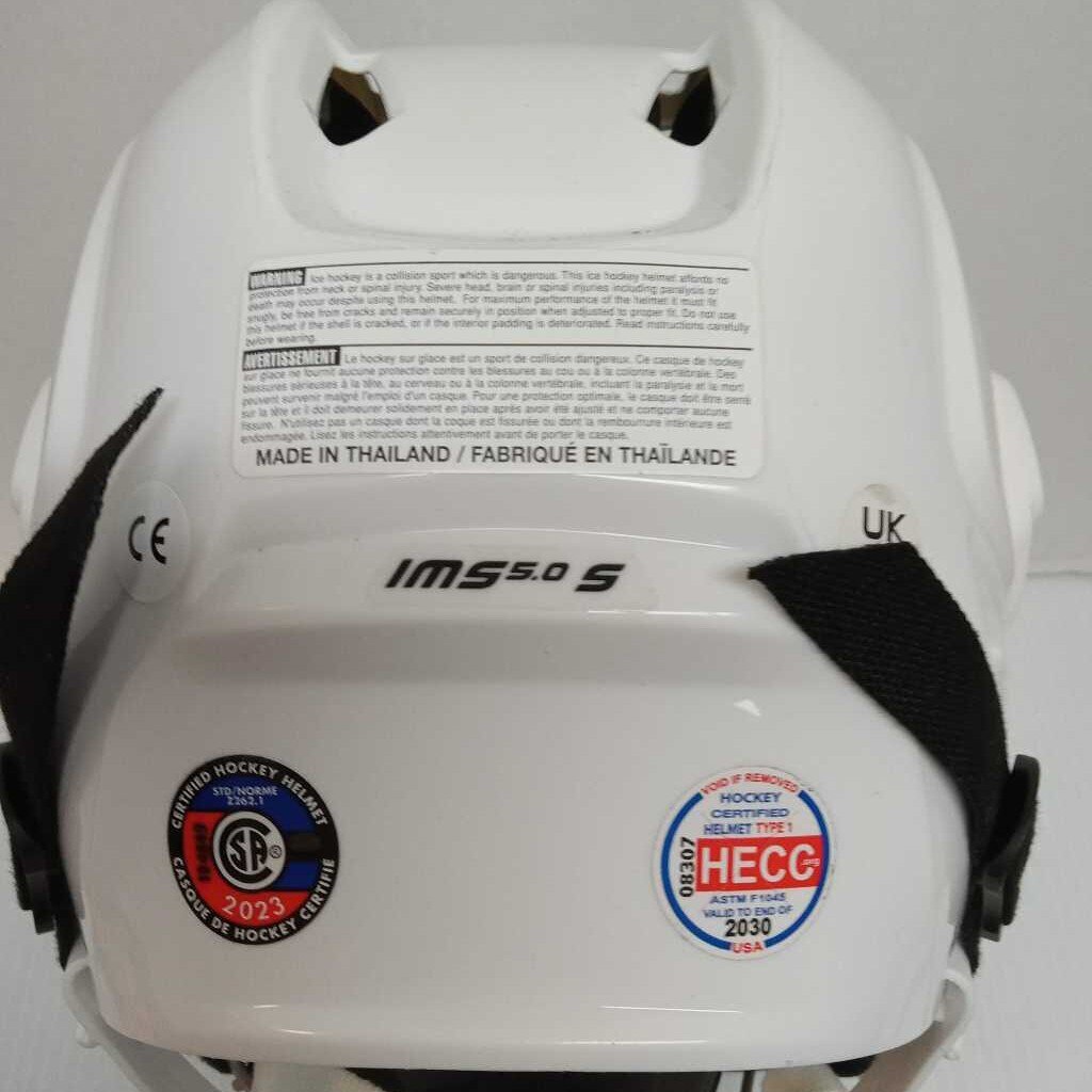 Bauer IMS 5.0 Hockey Helmet White Size Adult Small Adjustable