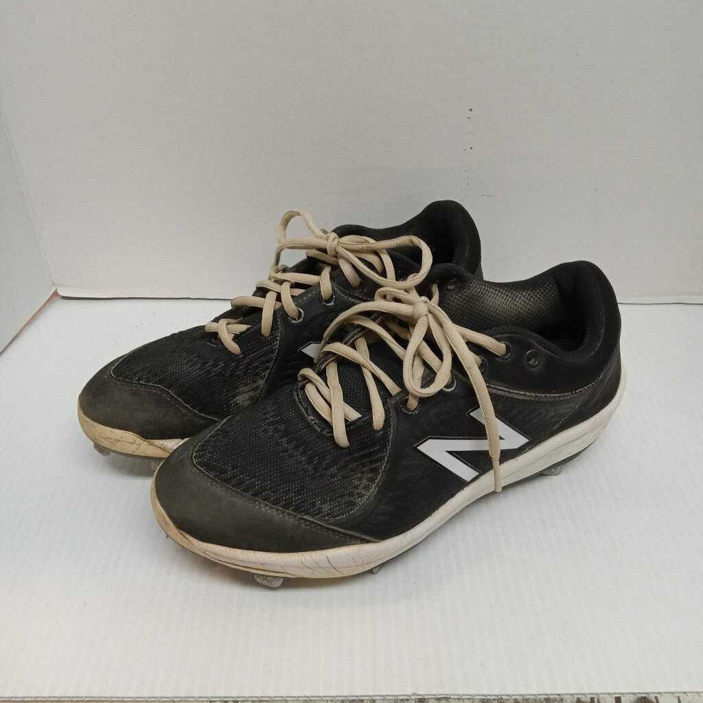 New Balance Baseball Cleats (Steel) Black/White Size 7.5
