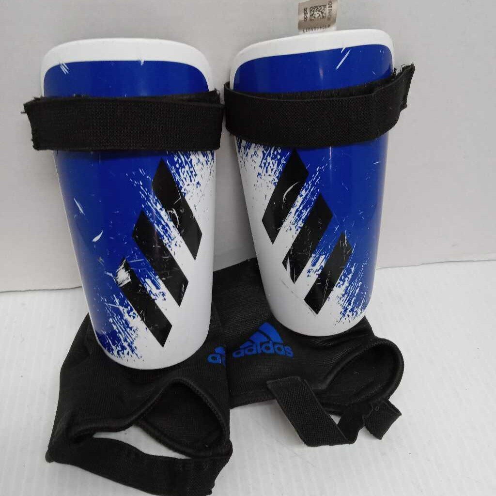 Adidas Soccer Shinguards Blue/Black/White Size Large