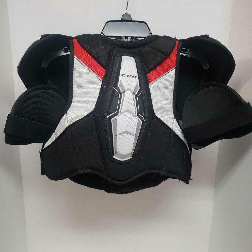 CCM Jetspeed FT485 Hockey Shoulder Pads Black/Red/White Size Junior Large