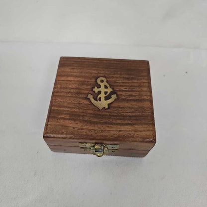 Antiquana "So You Can" Brass Compass