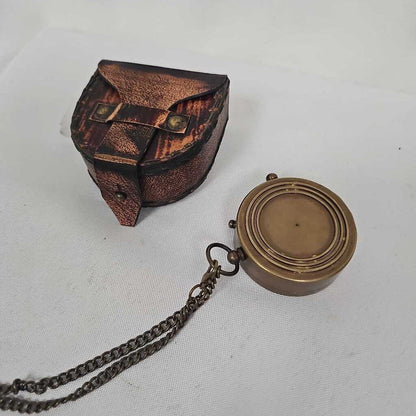 Antiquana "So You Can" Brass Compass