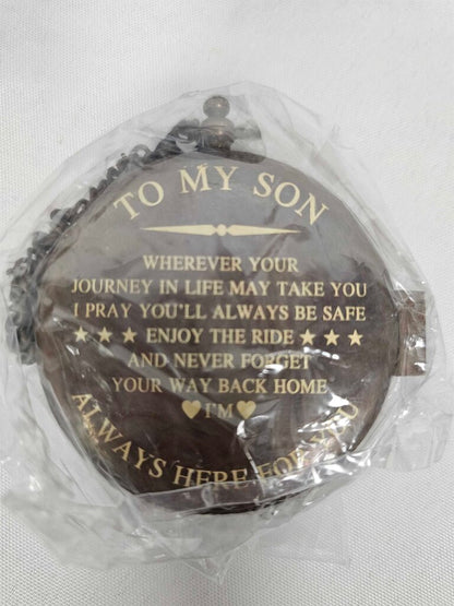To My Son Brass Compass/Sun Dial
