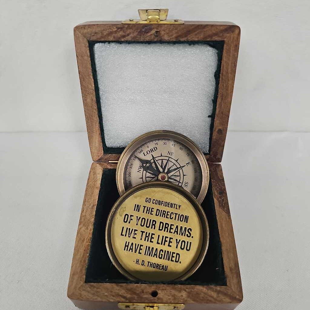 Go Confidently Brass Compass
