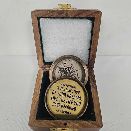 Go Confidently Brass Compass