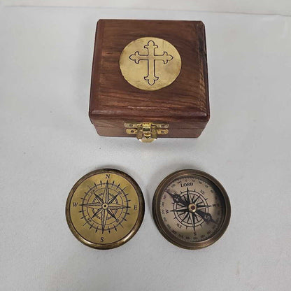 Go Confidently Brass Compass