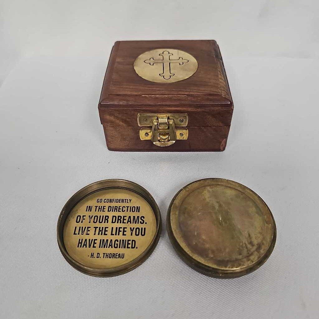 Go Confidently Brass Compass