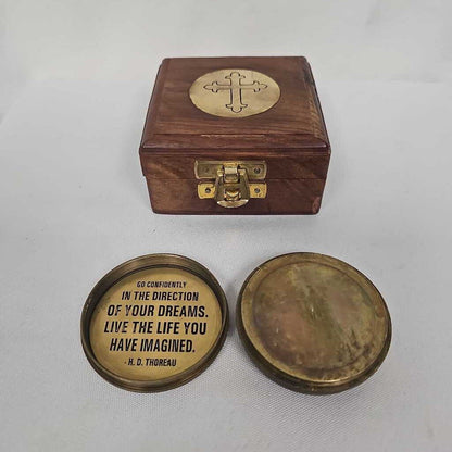 Go Confidently Brass Compass