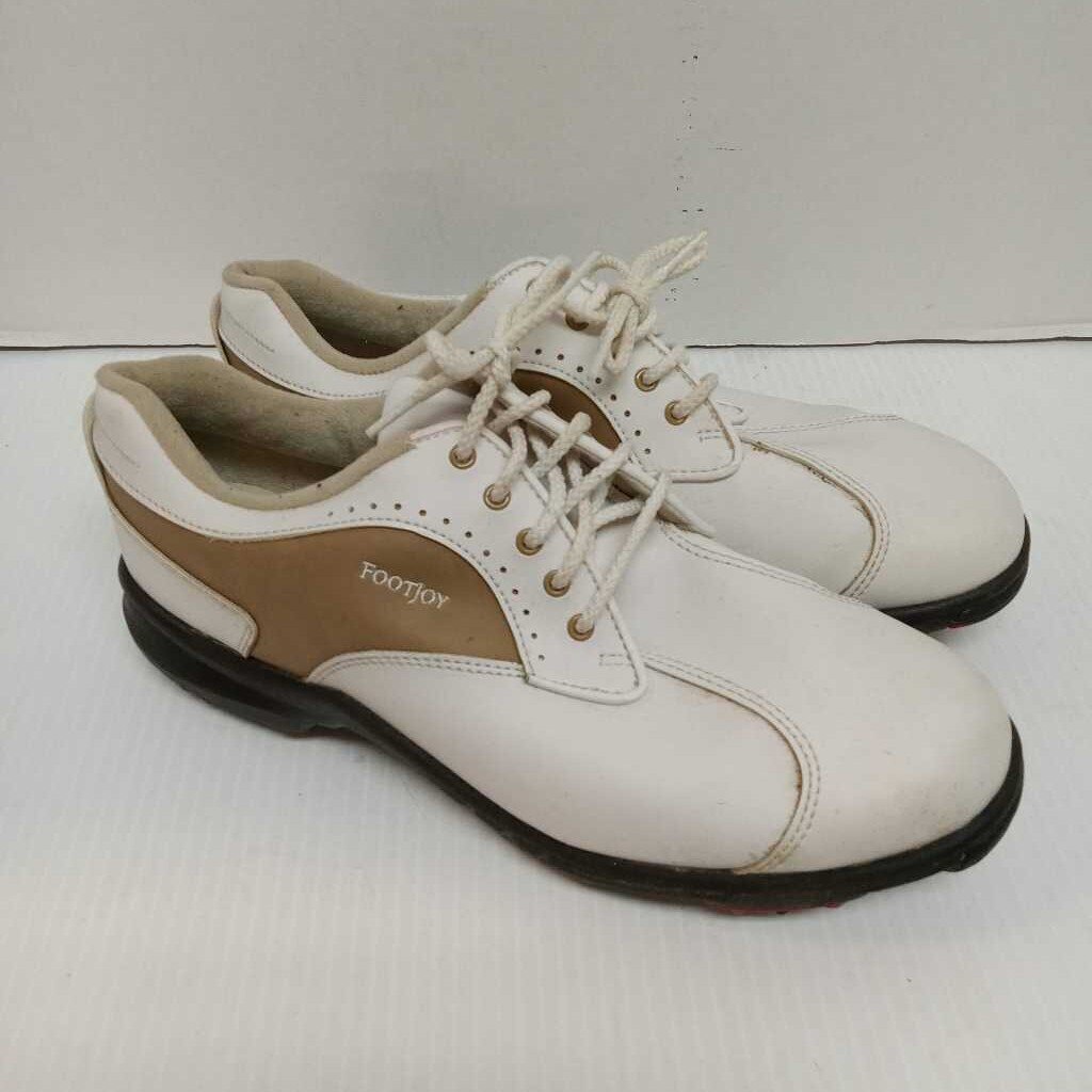 Footjoy Greenjoys Golf Shoes White/Biege Size 10