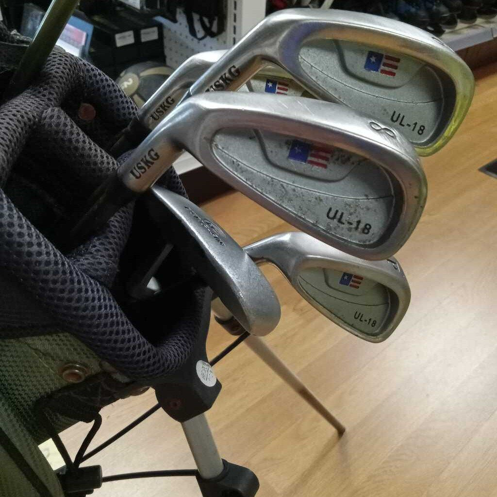 USKG UL-18 Starter Set 6i,8i,9i, Putter, 3wd With Bag Preowned In Average Condition