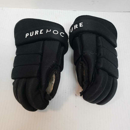 Pure Hockey Black Hockey Gloves Size Youth 10" Preowned