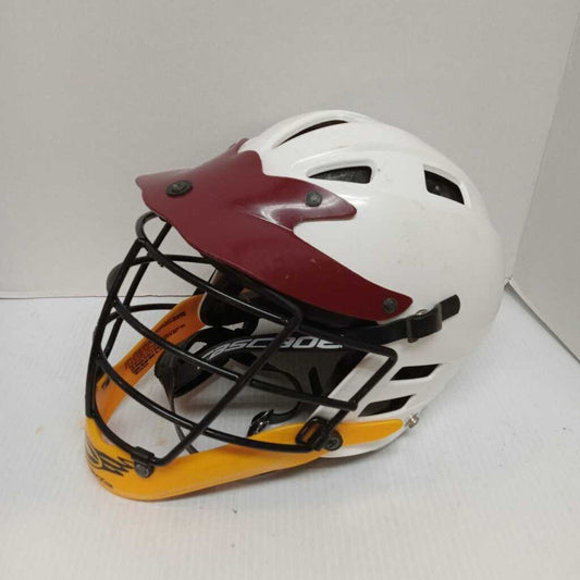 Cascade C Pro Lacrosse Helmet White/Red/Gold Size Senior M/L Preowned