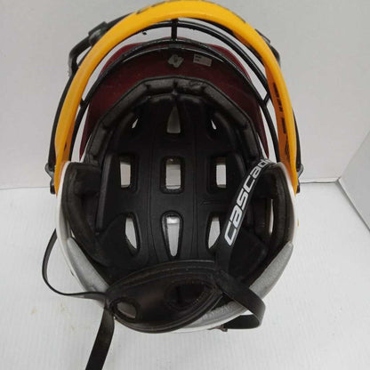 Cascade C Pro Lacrosse Helmet White/Red/Gold Size Senior M/L Preowned