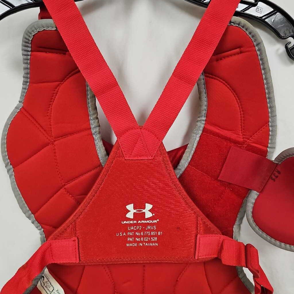 Under Armour UACP2-JRVS Junior Victory Series Chest Protector | Size: 14.5" | Red | Age Range: 9-11yrs
