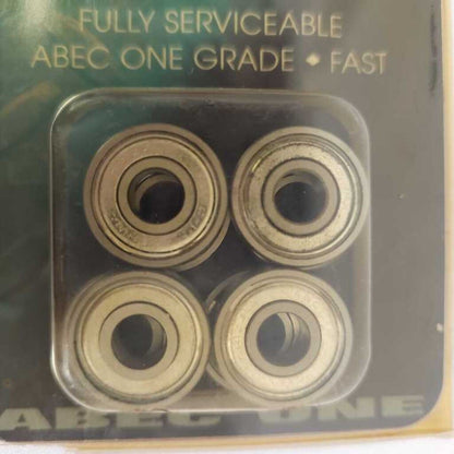 Grizzly Gear ABEC 1 Silver Bearings - 8 Pack