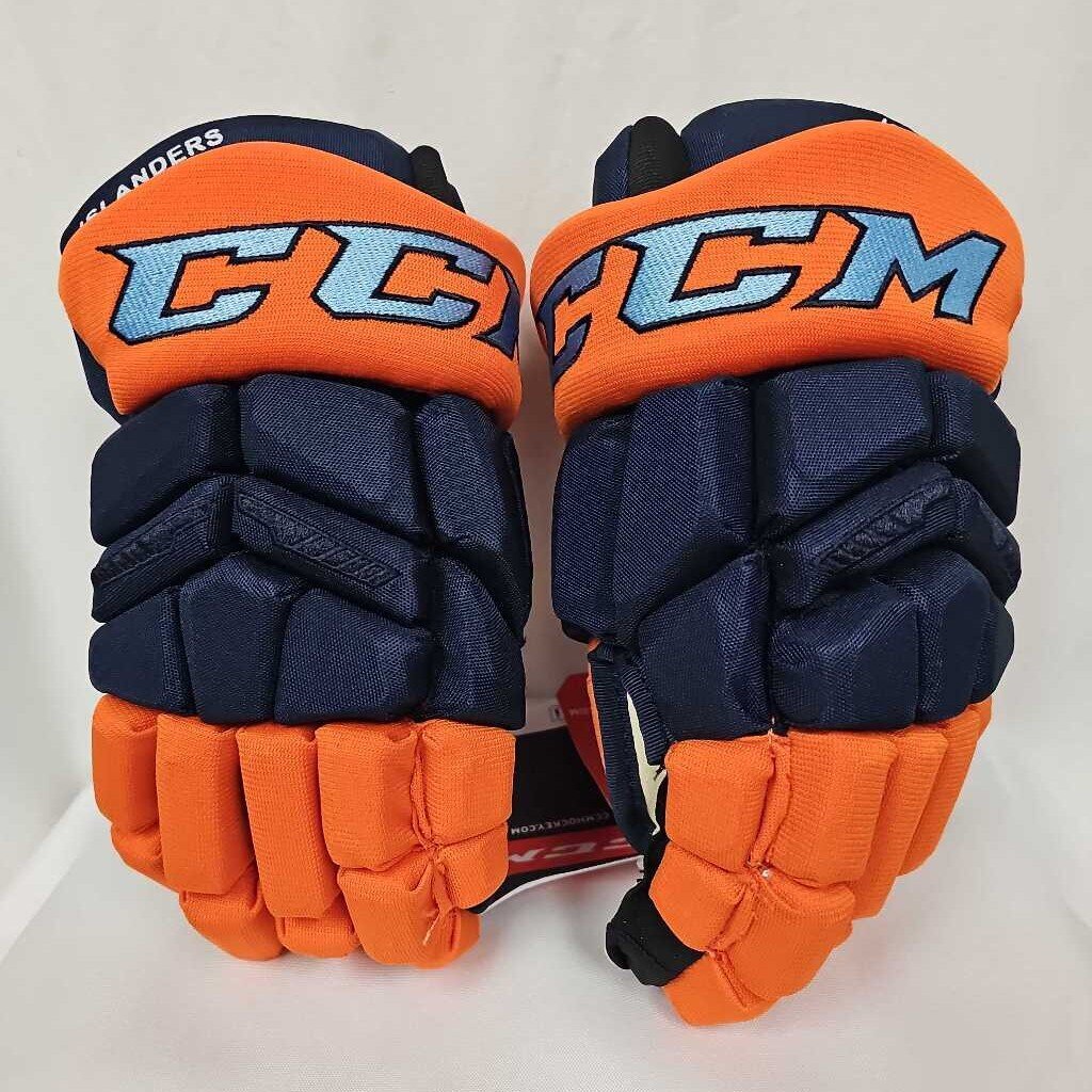 CCM Tacks 65C Islanders Hockey Gloves - Size 13"
