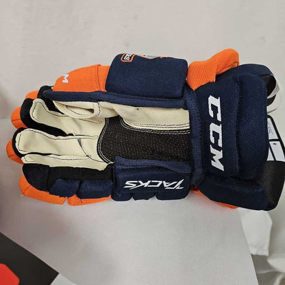 CCM Tacks 65C Islanders Hockey Gloves - Size 13"