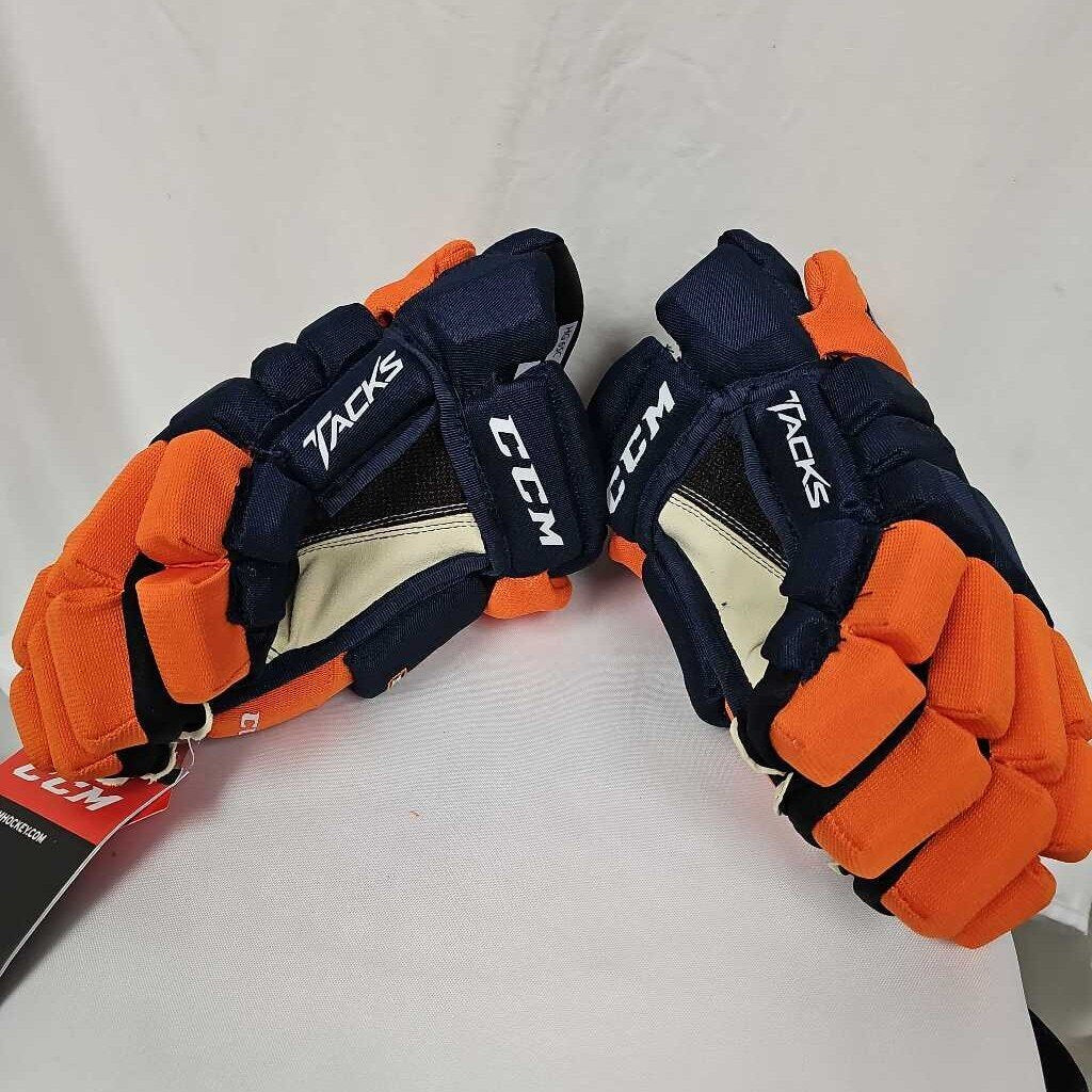 CCM Tacks 65C Islanders Hockey Gloves - Size 13"
