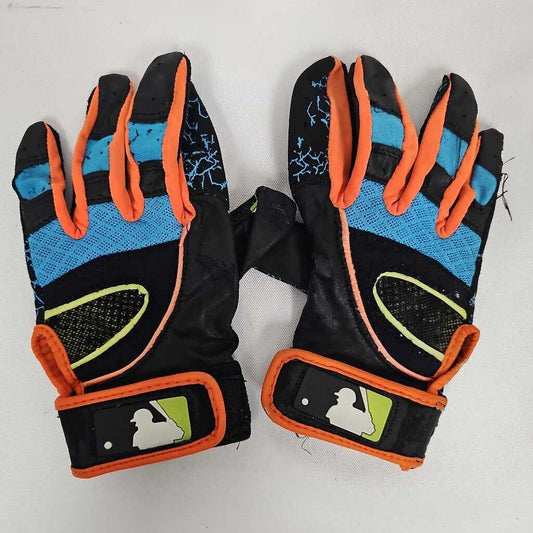 Franklin Major League Baseball Youth Batting Gloves - Pair | Youth X-Small | Black/Multi Color | Used