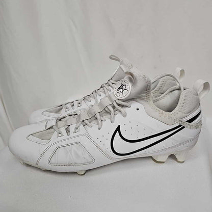 Nike Huarache 9 Varsity LAX Lacrosse Cleats | Men's 12 | White/Black | Used