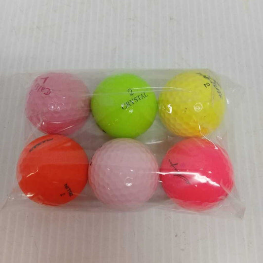 Assorted Multi Color 6 Pack Golf Balls Preowned