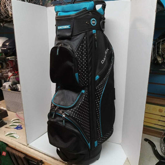 Datrek Golf Cart Bag With Individual Divider System Black/Blue Size Senior Preowned
