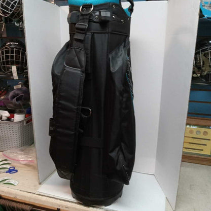 Datrek Golf Cart Bag With Individual Divider System Black/Blue Size Senior Preowned