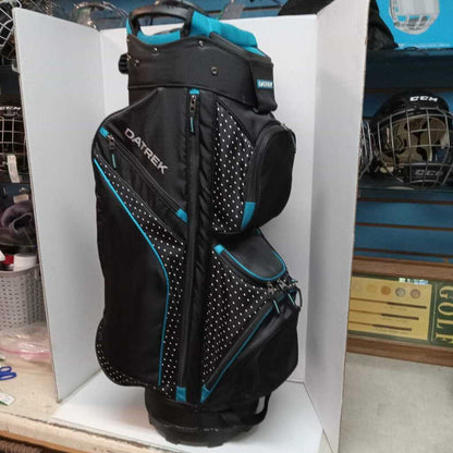 Datrek Golf Cart Bag With Individual Divider System Black/Blue Size Senior Preowned