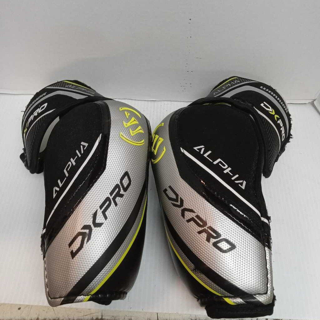 Warrior Alpha DX Pro Hockey Elbow Pads Black/Silver Size Senior Large Preowned