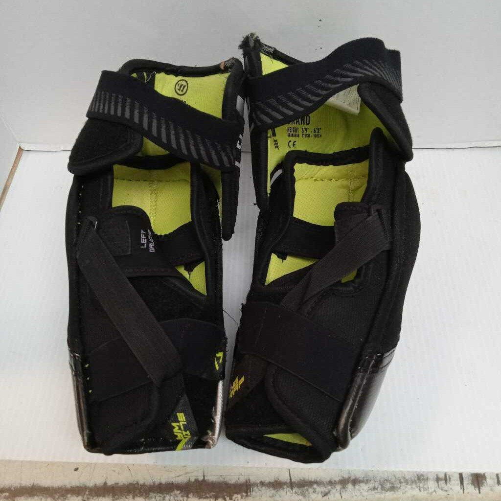 Warrior Alpha DX Pro Hockey Elbow Pads Black/Silver Size Senior Large Preowned