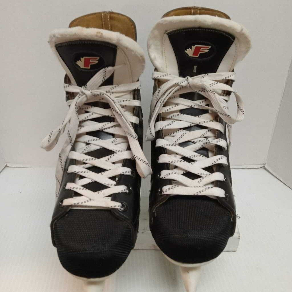 Ferland F25 Hockey Skates Black/White Size 5.5 Preowned