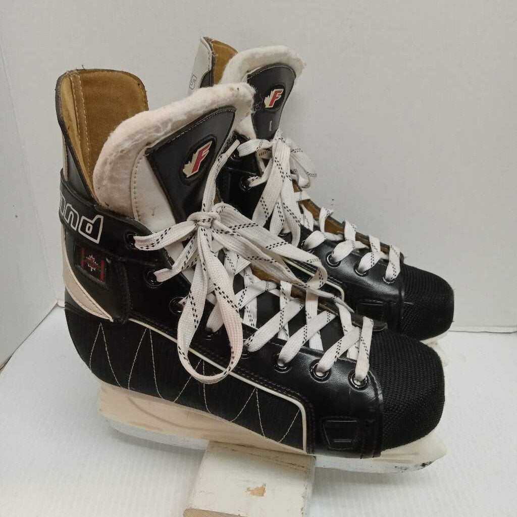 Ferland F25 Hockey Skates Black/White Size 5.5 Preowned